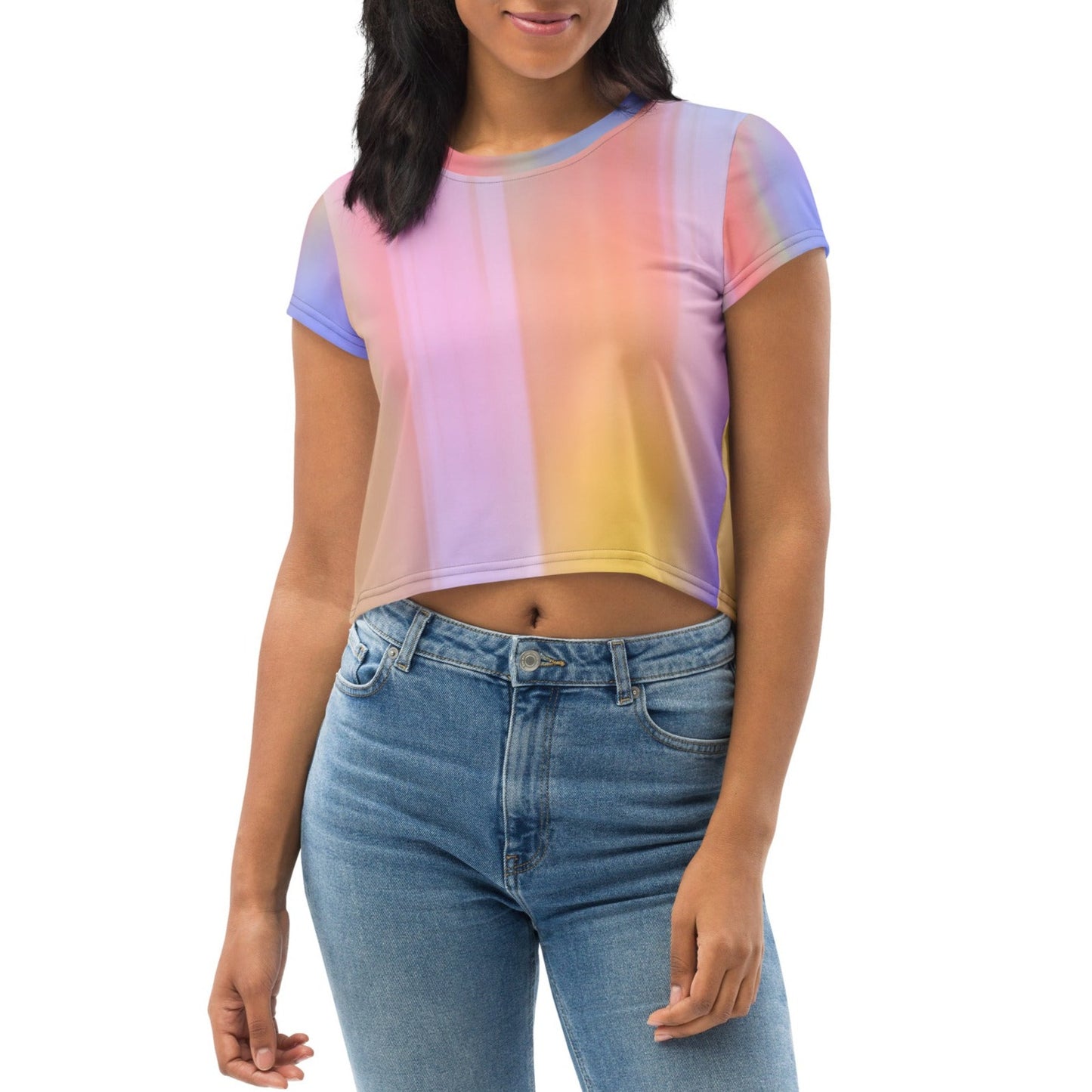 Color Wash - Crop top with short sleeves