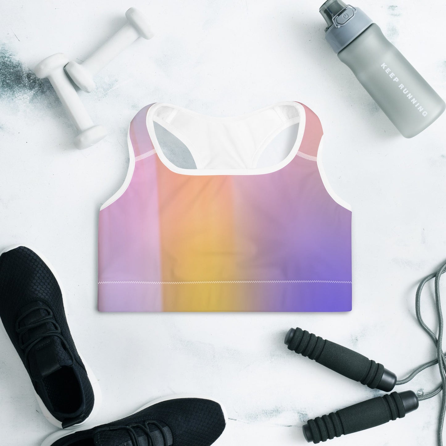 Color Wash Padded Sports Bra
