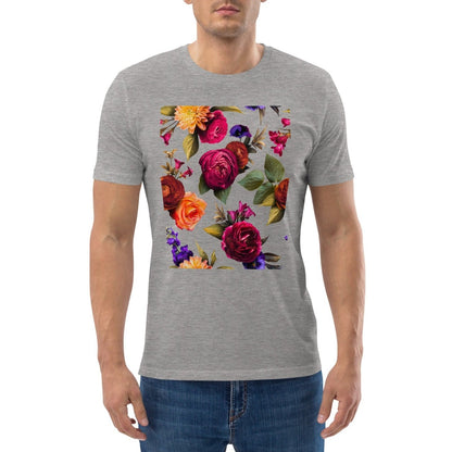 Floral Burst - Unisex T-Shirt - Organic Cotton - Black