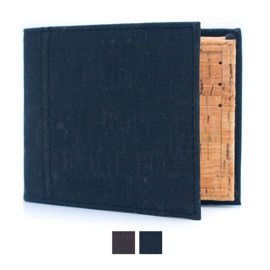 Black and Brown cork slim card men wallet BAG-351-BD-0